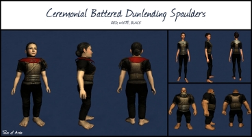 Ceremonial Battered Dunlending Spaulders