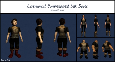 Ceremonial Embroidered Silk Boots