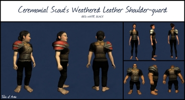 Ceremonial Scout's Weathered Leather Shoulder-guard