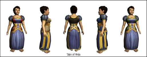 Short-sleeved Dwarf-make Dress