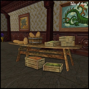 Laden Produce Table