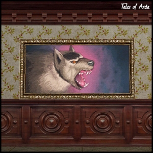 Painting of a Watchful Warg