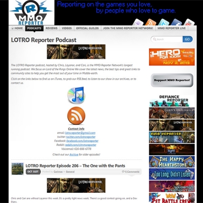 <a href="http://mmoreporter.com/category/podcast/lotro-reporter-podcast/" target="_blank">LOTRO Reporter</a>